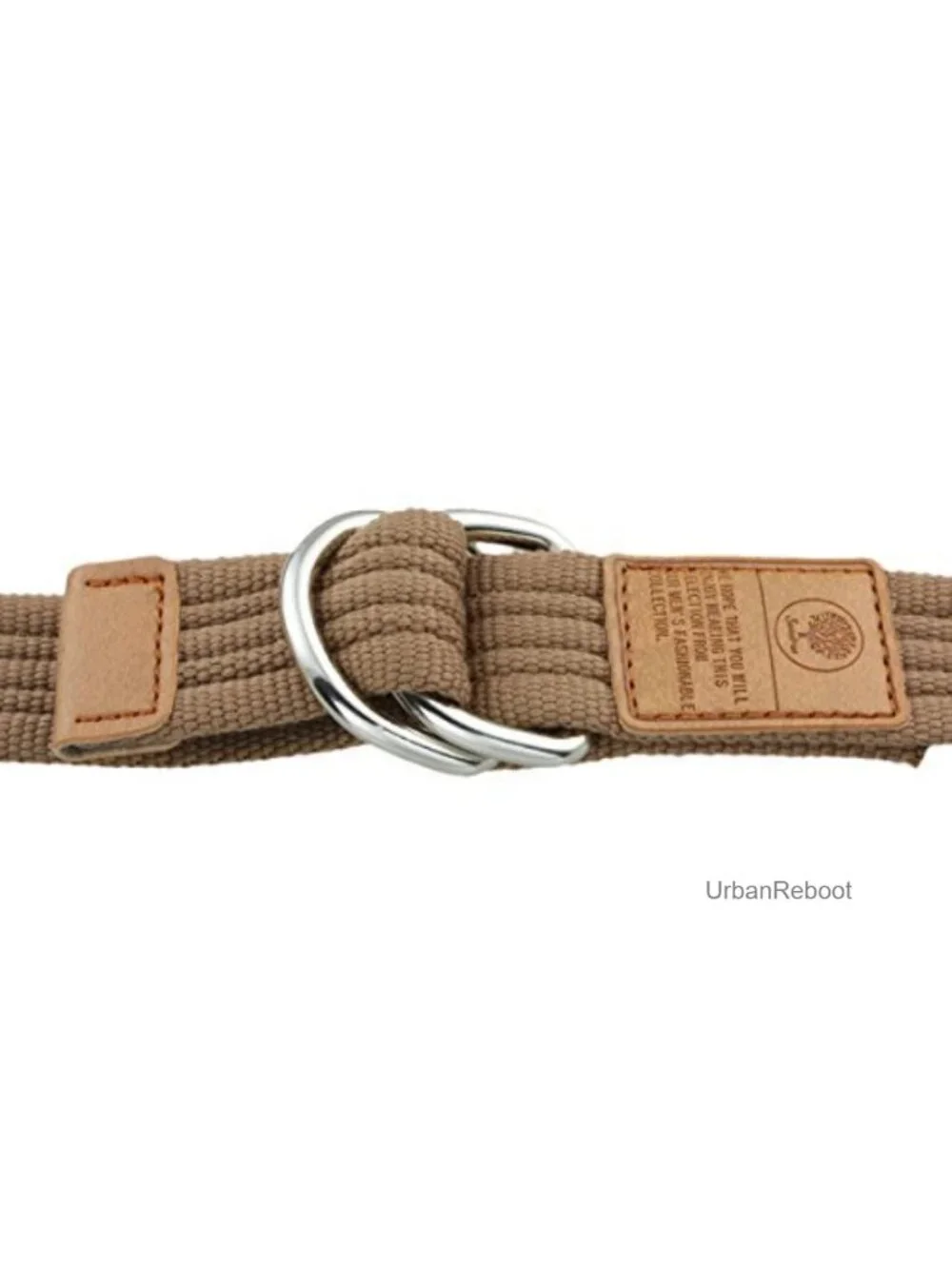 Canvas Belt for Men with D-Ring Buckle, Fully Adjustable, 1.25